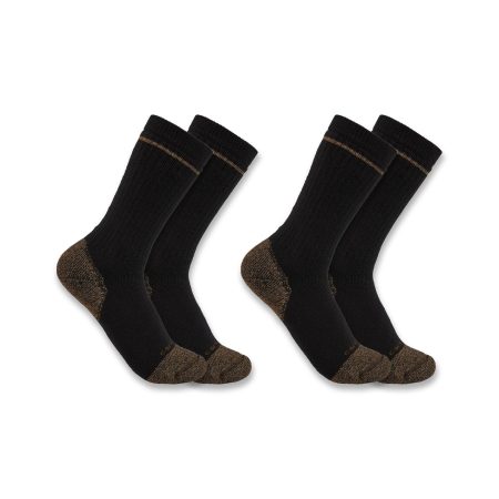 Carhartt Midweight Cotton Blend Steel Toe Boot Sock 2-Pack