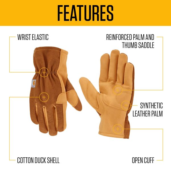 Carhartt Duck/Synthetic Leather Open Cuff Glove