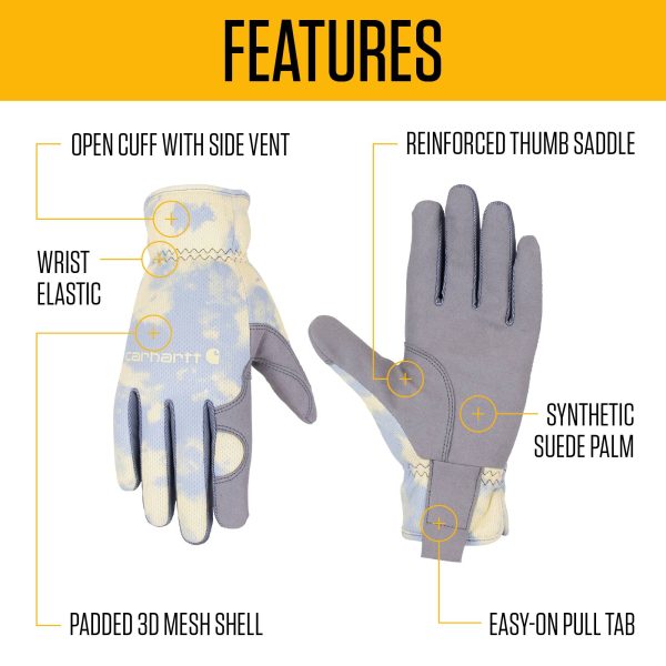 Carhartt Women's High Dexterity Open Cuff Glove