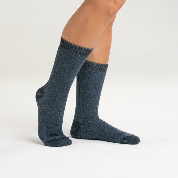 Carhartt Women's Heavyweight Synthetic-Wool Blend Crew Sock 4-Pack