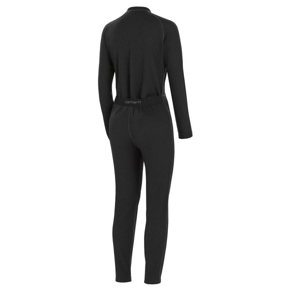 Carhartt Women's Midweight Cotton Blend Waffle Zip Front Union Suit