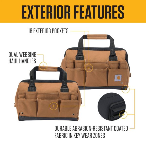 Carhartt 14-Inch 25 Pocket Heavyweight Tool Bag