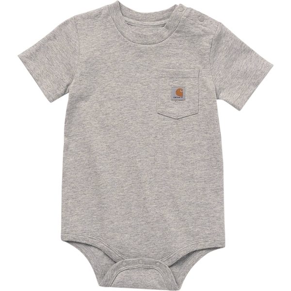 Carhartt Kids' Short Sleeve Pocket Bodysuit (Baby)