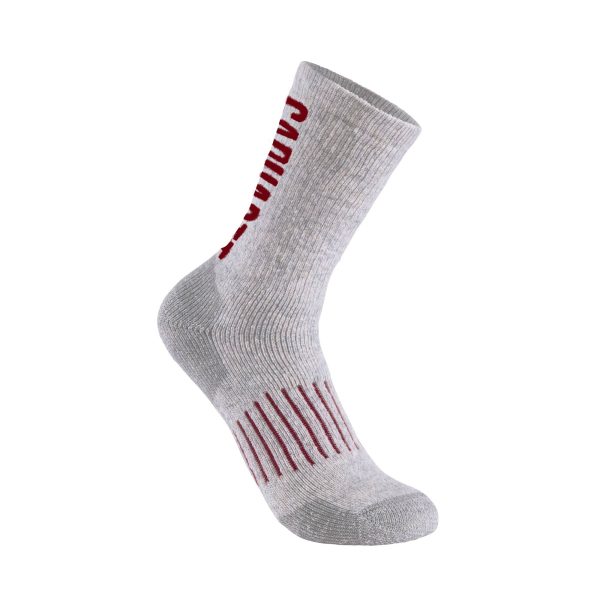 Carhartt Midweight Synthetic-Wool Blend Logo Crew Sock 2-Pack
