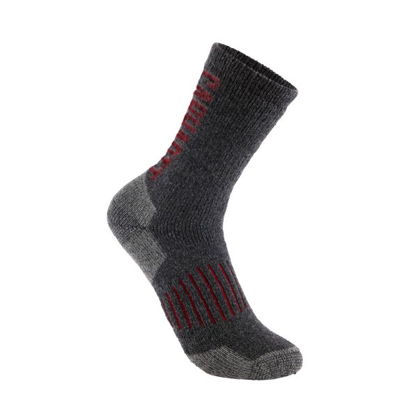 Carhartt Midweight Synthetic-Wool Blend Logo Crew Sock 2-Pack