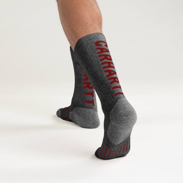 Carhartt Midweight Synthetic-Wool Blend Logo Crew Sock 2-Pack
