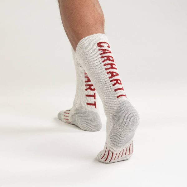 Carhartt Midweight Synthetic-Wool Blend Logo Crew Sock 2-Pack