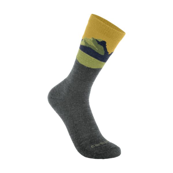Carhartt Midweight Synthetic-Wool Blend Mountain Crew Sock 2-Pack