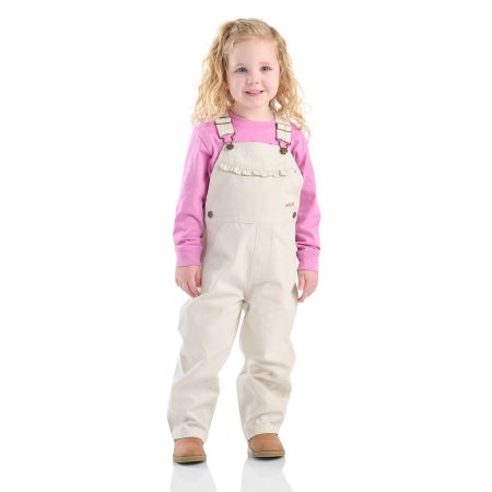Carhartt Girls' Canvas Ruffle Front Overall (Baby/Toddler)