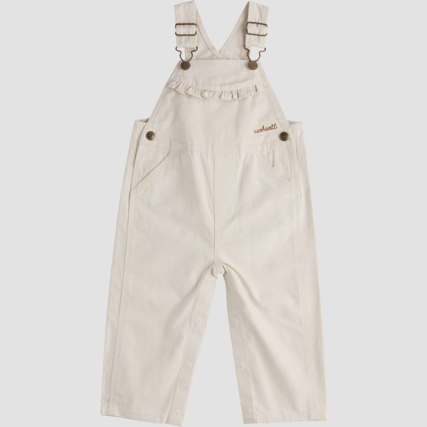 Carhartt Girls' Canvas Ruffle Front Overall (Baby/Toddler)
