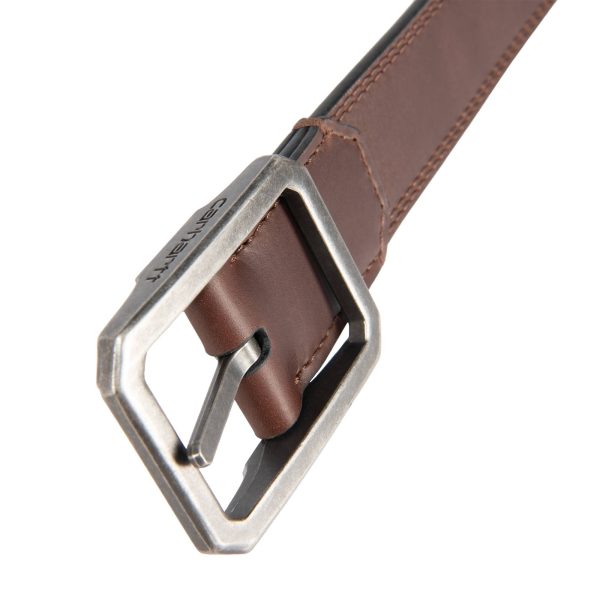 Carhartt Leather Reversible Center Bar Buckle Belt