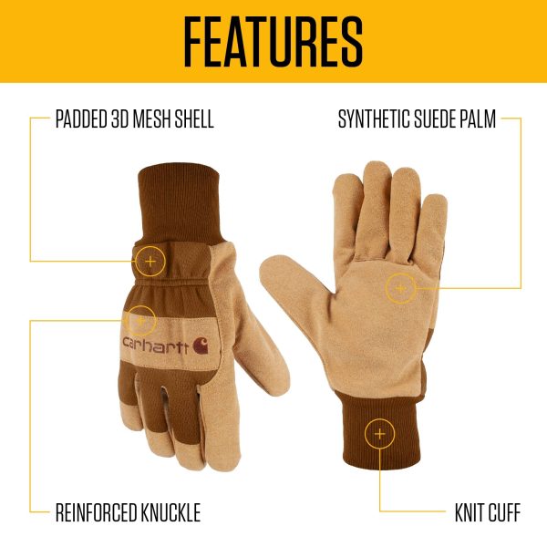 Carhartt Women's Synthetic Suede Knit Cuff Glove