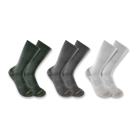 Carhartt Women's Midweight Cotton-Tencel Comfort Crew Sock 3-Pack