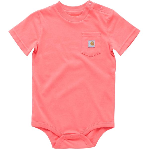 Carhartt Kids' Short Sleeve Pocket Bodysuit (Baby)