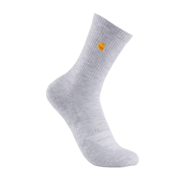 Carhartt Kids' Midweight Embroidered Crew Sock 4-Pack (Youth)