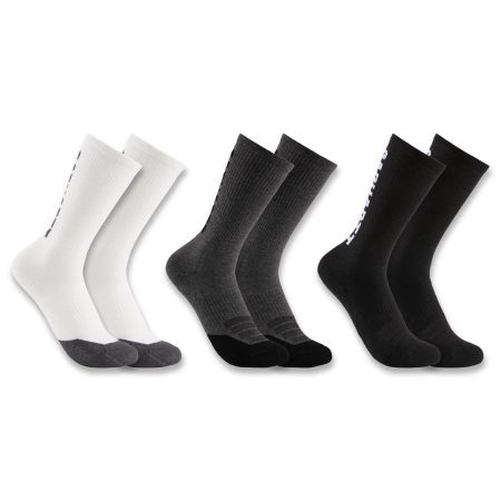 Carhartt Midweight Cotton-TENCEL™ Logo Crew Sock 3 Pack