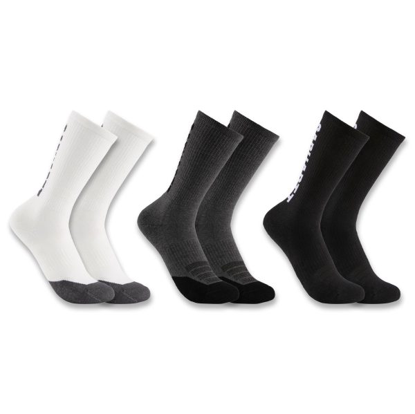 Carhartt Midweight Cotton-TENCEL™ Logo Crew Sock 3 Pack