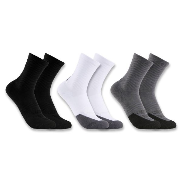 Carhartt Kids' Force Midweight Logo Crew Sock 3-Pack (Youth)