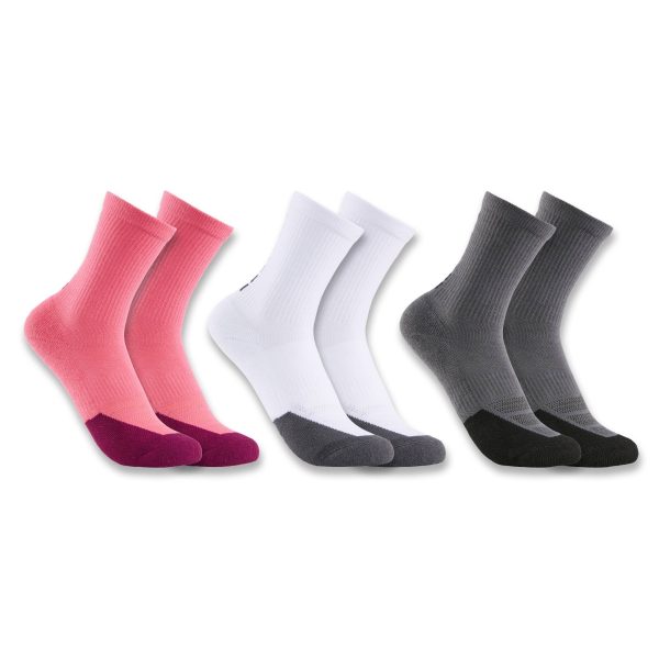 Carhartt Kids' Force Midweight Logo Crew Sock 3-Pack (Youth)