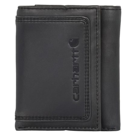 Carhartt Leather Triple-Stitched Trifold Wallet