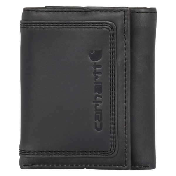Carhartt Leather Triple-Stitched Trifold Wallet