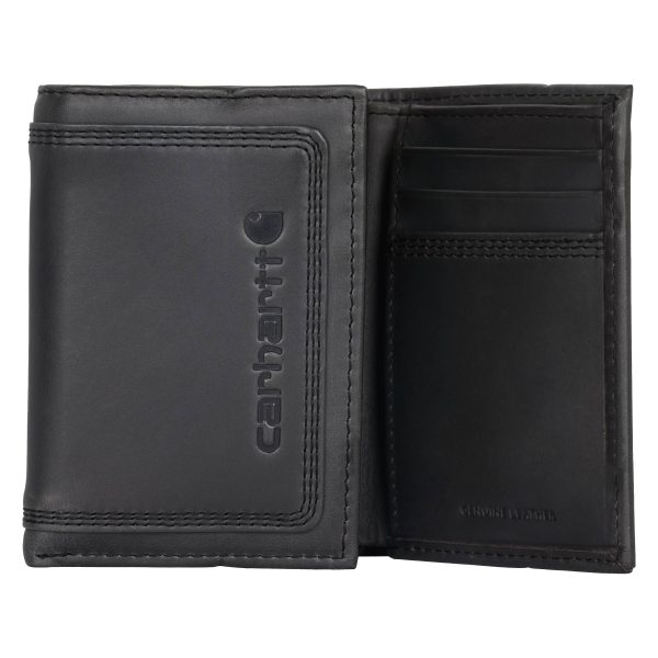 Carhartt Leather Triple-Stitched Trifold Wallet