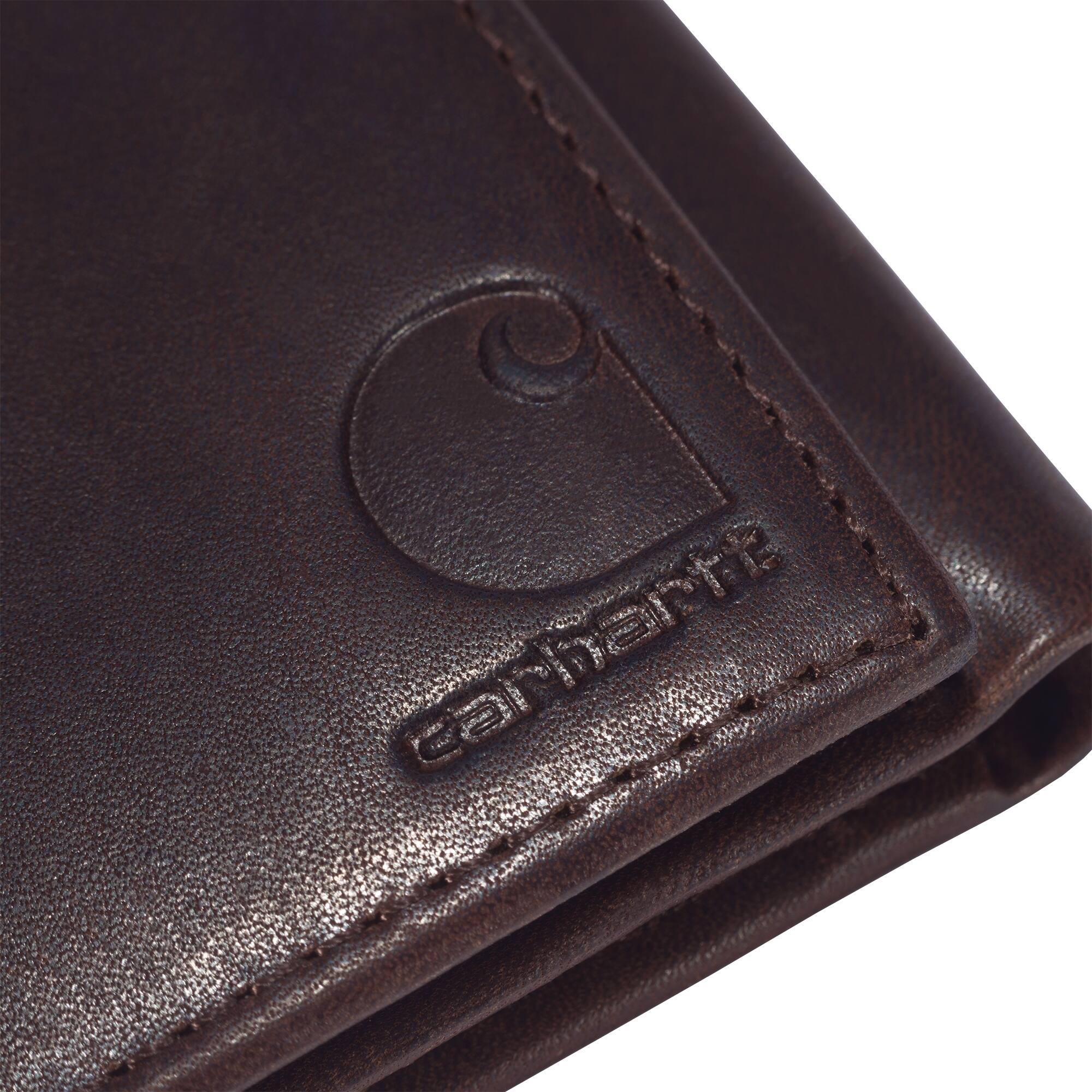 Carhartt Oil Tan Leather Trifold Wallet - Image 7