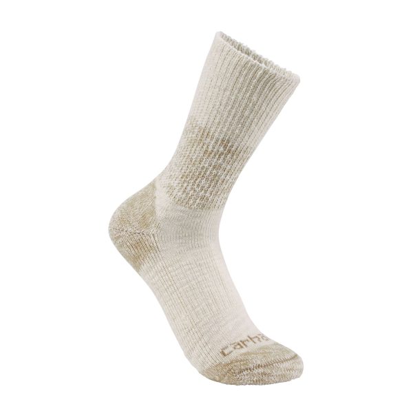 Carhartt Women's Midweight Cotton Blend Crew Sock 2-Pack