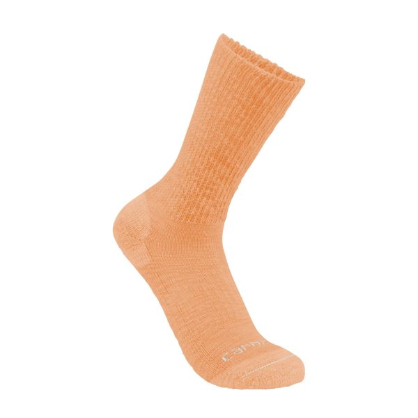 Carhartt Women's Midweight Cotton Blend Crew Sock 2-Pack