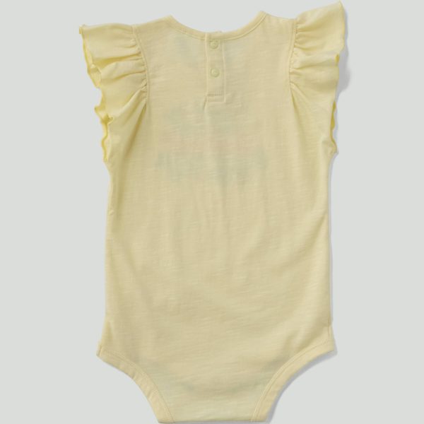 Carhartt Girls' Short Ruffle Sleeve Veggie Bodysuit (Baby)