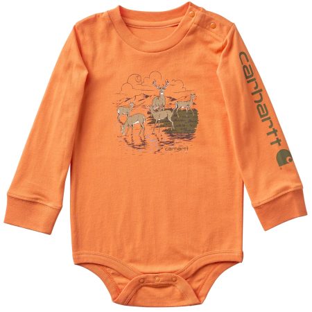 Carhartt Boys' Long Sleeve Deer Bodysuit (Baby)
