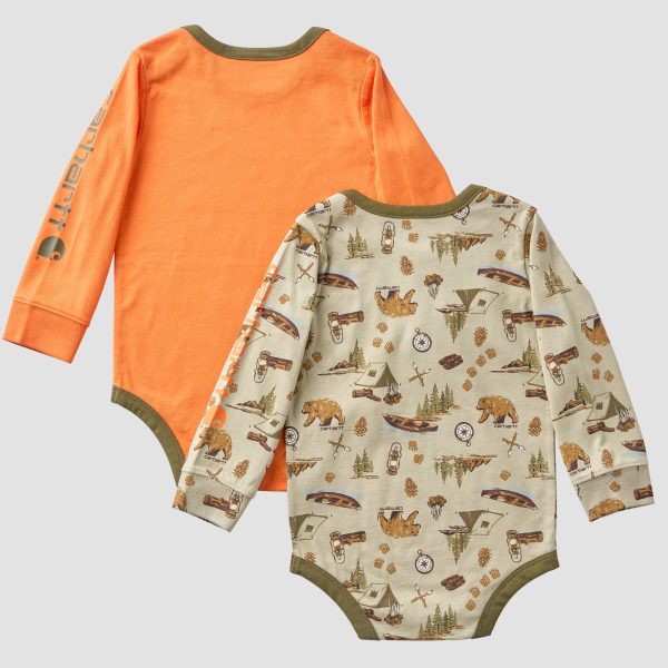 Carhartt Boys' 2-Piece Long Sleeve Outdoor Bodysuits Set (Baby)
