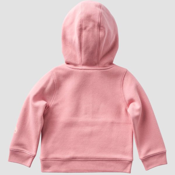 Carhartt Girls' Long Sleeve Half-Zip Hooded Logo Sweatshirt (Baby/Toddler)