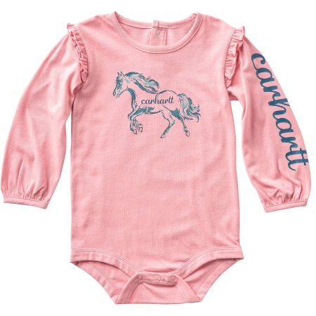 Carhartt Girls' Long Sleeve Mare Bodysuit (Baby)