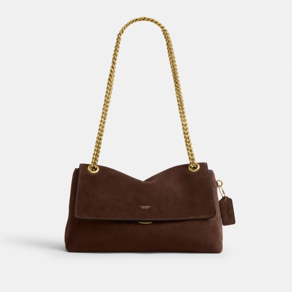 Coach Chelsea Shoulder Bag 30 With Chain Brass/Dark Chocolate - Preorder
