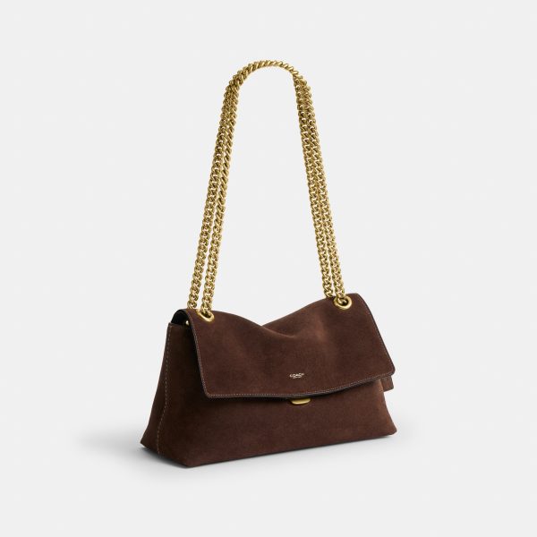 Coach Chelsea Shoulder Bag 30 With Chain Brass/Dark Chocolate - Preorder
