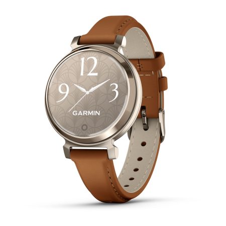 Cream Gold with Tan Leather Band
