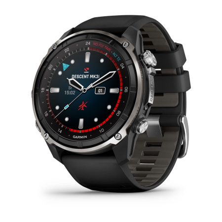 Silver and Black PVD Titanium with Black / Pebble Gray Silicon