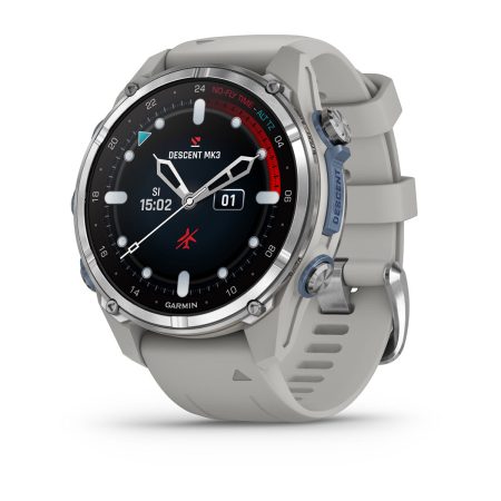 Stainless Steel with Fog Gray Silicone Band