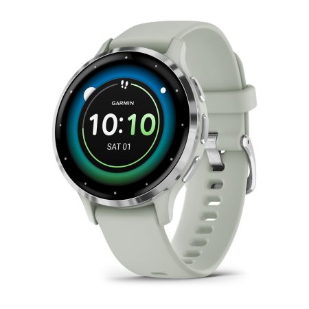 Silver Stainless Steel Bezel with Sage Gray Case and Silicon