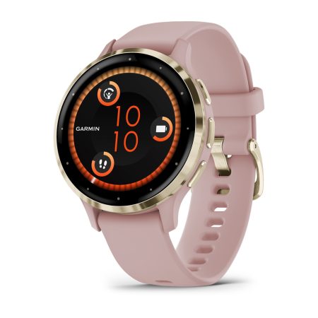 Soft Gold Stainless Steel Bezel with Dust Rose Case and Sili