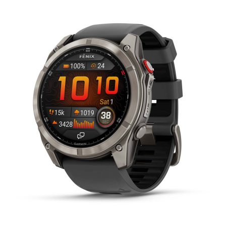 Sapphire, Titanium with Graphite / Black Silicone Band