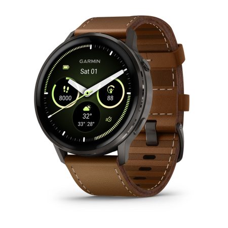 Slate with Black Silicone Band and Brown Leather Band