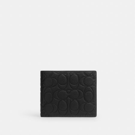 Coach 3-In-1 Wallet In Signature Leather Black - Preorder
