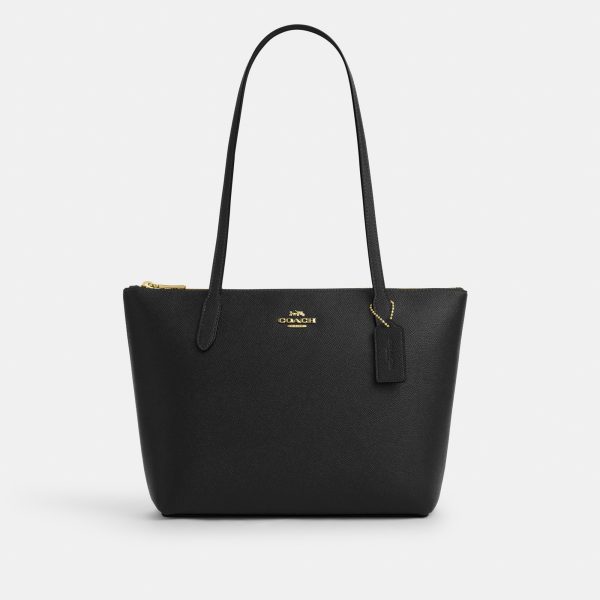 Coach Fiona Zip Tote Bag Brass/Black - Ready Stock US
