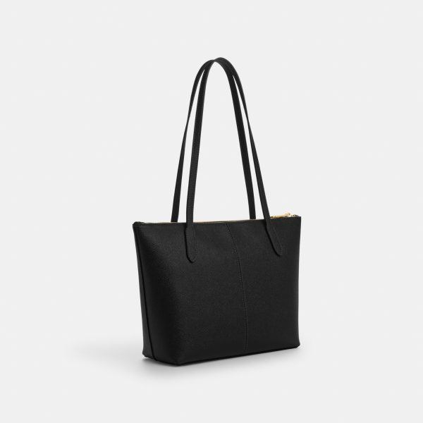 Coach Fiona Zip Tote Bag Brass/Black - Ready Stock US