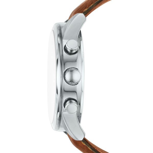 Fossil Flynn 48mm Chronograph Leather Watch - Preorder
