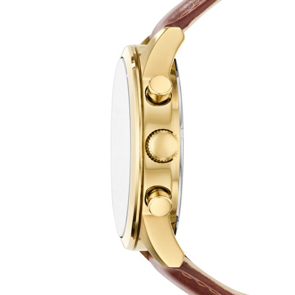 Fossil Flynn 48mm Chronograph Leather Watch - Preorder