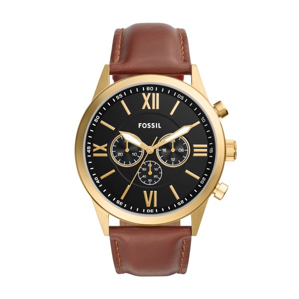 Fossil Flynn 48mm Chronograph Leather Watch - Preorder