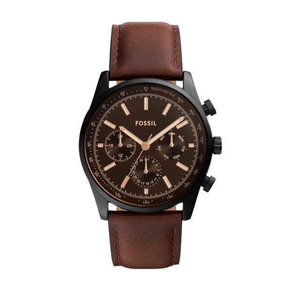 Fossil Sullivan 44mm Multifunction Leather Watch - Preorder